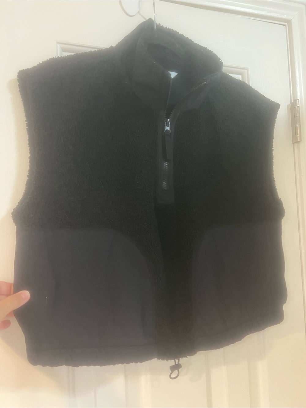 FLX kohls brand Black Sherpa Zip Vest